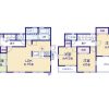 1号棟間取り図　延床面積：91.91㎡の4LDK